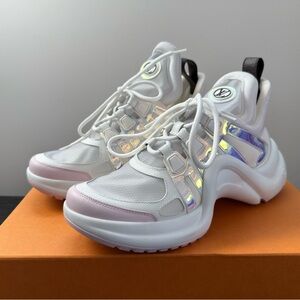 Authentic Louis Vuitton Archlight Sneakers White Iridescent Size EU 39/ US 9